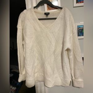 Cream V Neck sweater